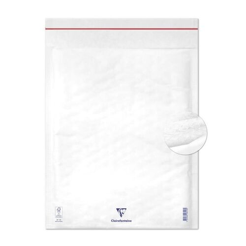 Clairefontaine Pochette À Bulles 345x470 Kraft Blanc 90g Pqt 10