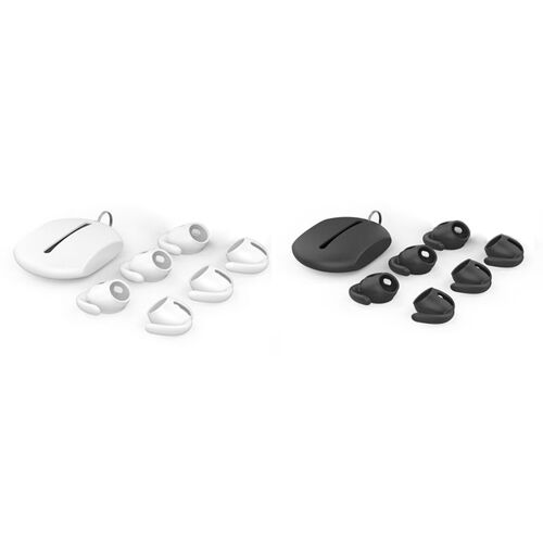 3 paires de crochets d'oreille en Silicone souple, oreillettes antidérapantes, embouts de couverture + pochette en Silicone, accessoires pour Apple 3