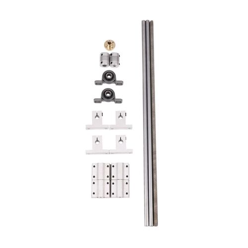 Boîtier de roulement de guidage d'axe optique, ensemble de vis de Support d'arbre de Rail linéaire de 400Mm, 15 pièces