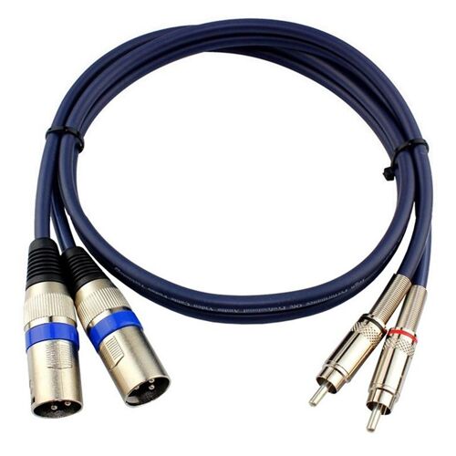 Adaptateur de câble double RCA mâle vers double XLR mâle, câble asymétrique L/R RCA vers prise Phono XLR, cordon de sortie ruban gauche et droit de 5 pieds
