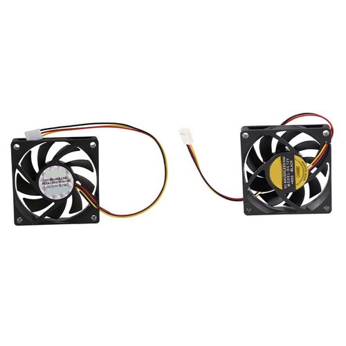 Ventilateur De Refroidissement Sans Balais Pour Boîtier D'ordinateur Pc, Noir, 3 Broches, Cpu Dc, 12v, 70x70mm