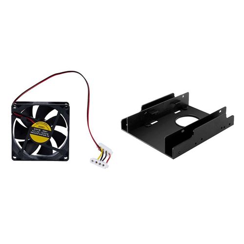 Ventilateur De Pc Et Adaptateur De Disque Dur, Support De Montage, 1 Pièce, 80mm Dc 12v 2w 4 Broches