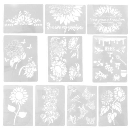 Pochoirs De Dessin De Fleurs Colorées, Modèle Pour Enfants, Fabrication De Cartes, Scrapbook Réutilisable Pour Des Projets Artisanaux, 10 Pièces, Nouveauté 2022