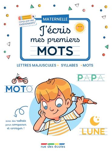 J?Écris Mes Premiers Mots Maternelle - Lettres Majuscules, Syllabes, Mots