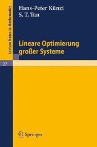 Lineare Optimierung Großer Systeme