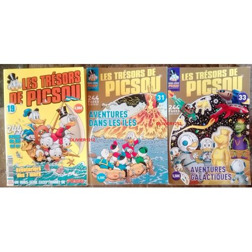 Lot De 3 Revues Les Trésors De Picsou N°S : 19 - 31 - 33