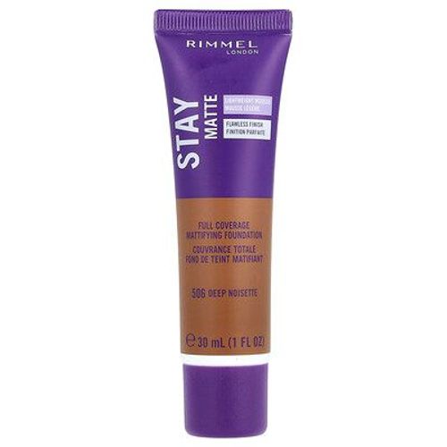 Rimmel London, Stay Mate, Fond De Teint Matifiant À Couvrance Totale, 506 Noisette Intense, 30 Ml 