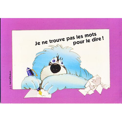 Animaux Doux, Dessin J. C. Rousseau : "Je Ne Trouve Pas Les Mots Pour Le Dire"