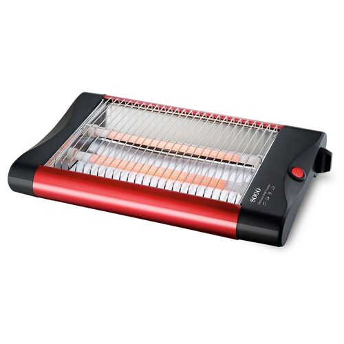 SOGO - Grille-Pain Flat 4 tranches, 600W, 2 éléments chauffants à quartz, 36,7 x 23 x 7,3 cm