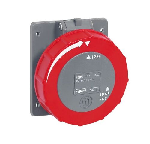 Legrand 053050 - Socle tableau entraxe unifié Hypra IP66/67-55 32A 380/415V - 3P+T - plast