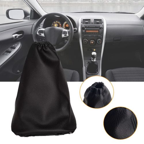 Couvercle De Levier De Vitesse En Cuir Pu, Noir, Anti-Poussière, Accessoires De Décoration De Voiture, Pièces Intérieures Pour Toyota Corolla 07-13