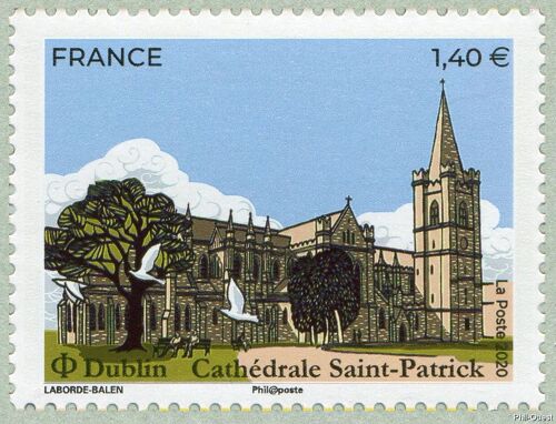 France 2020, Très Beau Timbre Neuf** Luxe Yvert 5386, Capitales Européennes, Dublin, La Cathédrale Saint Patrick.