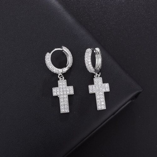 Boucles D'oreilles Petit Cercle Pour Hommes Et Femmes, Bijoux À Breloques, Blanc Brillant, Zfolds On Simple 03/Wear, Fête De Mariage, Cadeaux À La Mode