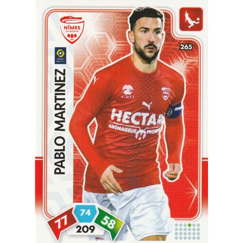 Carte Panini Foot - N° 265 - Adrenalyn Xl 2020 / 2021 - Pablo Martinez - Nimes