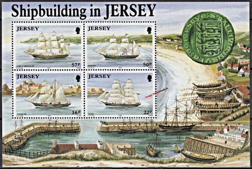Bloc Feuillet Construction Navale À Jersey 1992