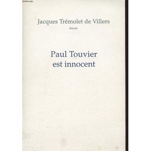 Paul Touvier Est Innocent