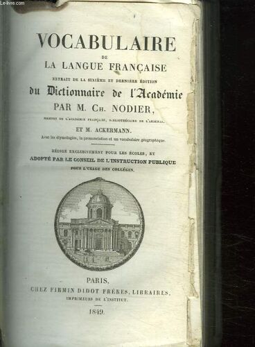 Vocabulaire De La Langue Francaise.