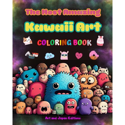 The Most Amazing Kawaii Art Coloring Book - Over 50 Cute And Fun Kawaii Designs For Kids And Adults