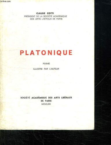 Platonique. Poeme.