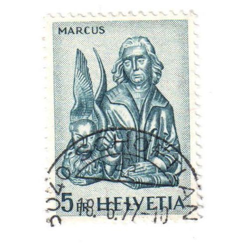 Timbre Oblitéré : Suisse, Marcus