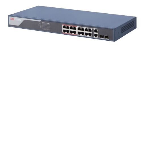 Hikvision DS-3E1318P-SI commutateur réseau Géré L2 Gigabit Ethernet (10/100/1000) Connexion Ethernet, supportant l'alimentation via ce port (PoE) Noir