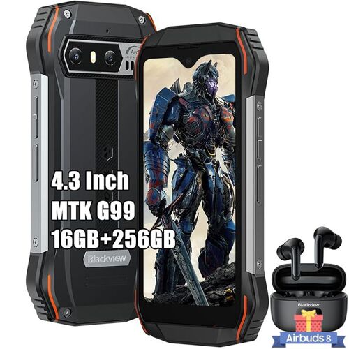 Blackview N6000 4,3" Android 13 16Go+256Go 48MP+16MP NFC Orange avec Airbuds 8