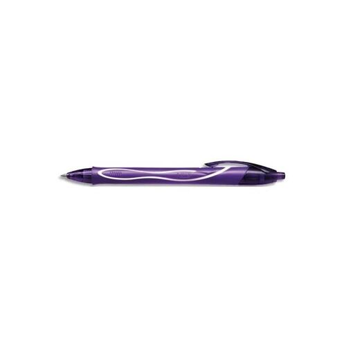 Bic Stylo Gel Rétractable Pointe Moyenne Gel-Ocity Quick Dry Violet