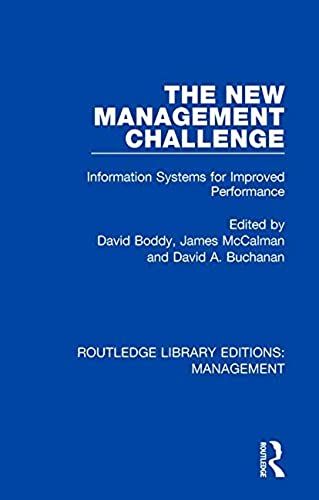 The New Management Challenge : Information Systems For Improved Performance