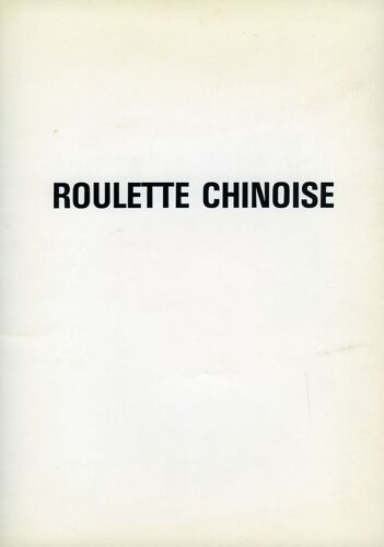 Roulette Chinoise, Dossier De Presse, Rainer Werner Fassbinder, Margit Carstensen, Anna Karina