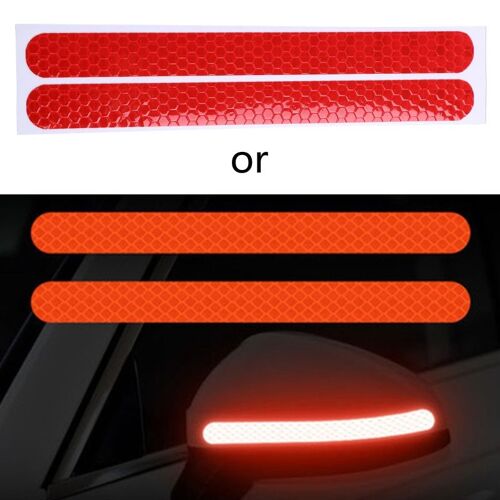 Réflecteur Autocollant Multicolore Pour Voiture, 2 Pièces/Ensemble, Bande Réfléchissante Pour Rétroviseur Automobile, Accessoires De Protection Pour L'extérieur
