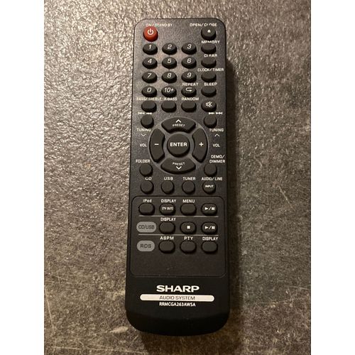 Telecommande d origine sharp RRMCGA245WJSA audio system