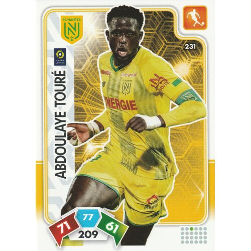Carte Panini Foot - N° 231 - Adrenalyn Xl 2020 / 2021 - Abdoulaye Toure - Nantes