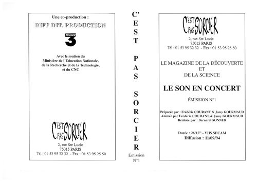 C'est Pas Sorcier - Le Son En Concert