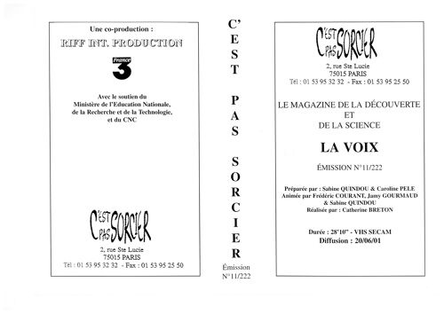 C'est Pas Sorcier - La Voix