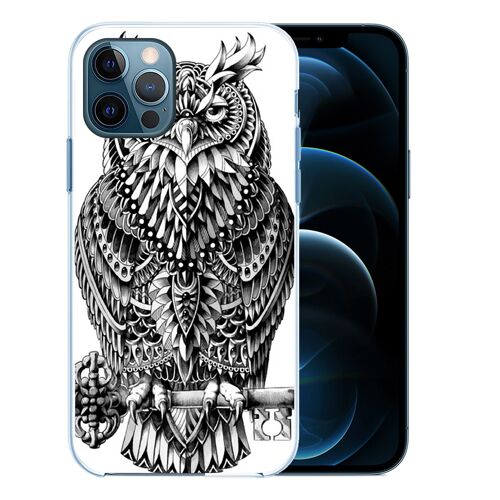 Coque Pour Iphone 12 Pro - Hibou Azteque