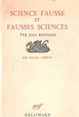 Science Fausse Et Fausses Sciences
