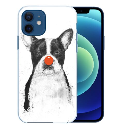 Coque pour iPhone 12 - Chien Bouledogue Clown