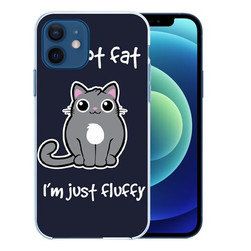 Coque pour iPhone 12 - Chat Not Fat Just Fluffy