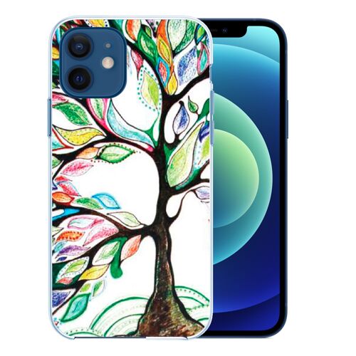 Coque pour iPhone 12 - Arbre Multicolore