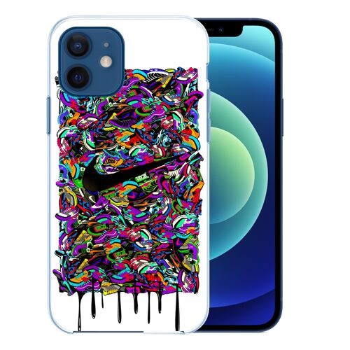Coque pour iPhone 12 - Nike Sneakers Art