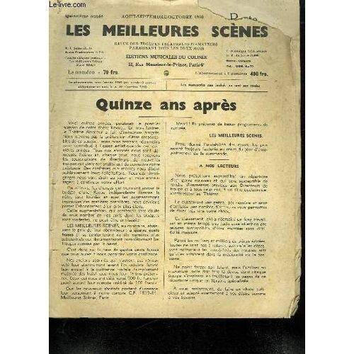 Les Meilleures Scenes. Quizieme Annee. Aout Septembre Octobre 1950.
