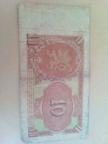 Billet 10 Korun Tchécoslovaquie