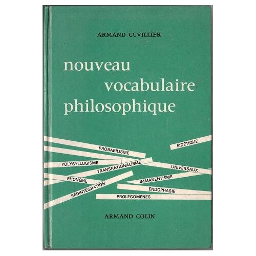 Nouveau Vocabulaire Philosophique.