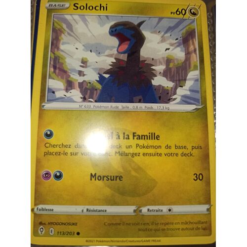Pokémon Carte Eb07 113/203 Solochi