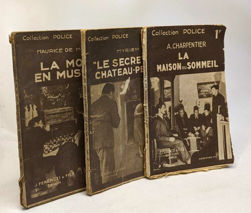 3 Livres Collection Police: La Mort En Musique + Le Secret Du Chateau-Perdu + La Maison Du Sommeil