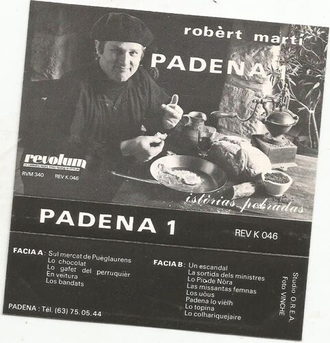 Cassette Robert Marti Padena 1 Istorias Pelradas
