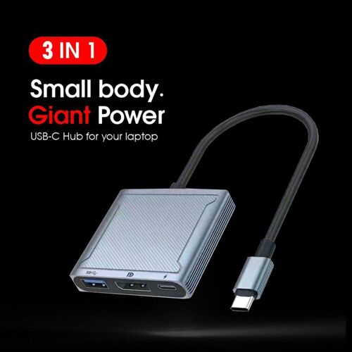 Adaptateur de charge USB 3.0 Type C vers HDMI, Hub USB-C 3.1 3 en 1 pour Mac Air Pro, Huawei Mate10, Samsung S8 Plus