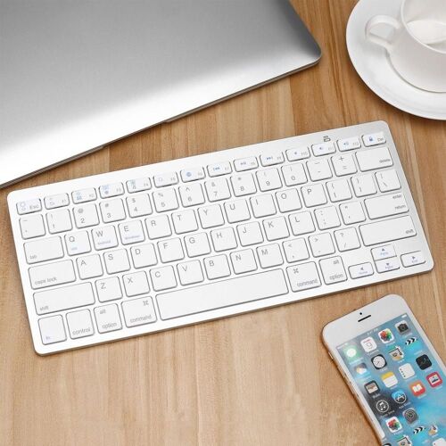 Clavier sans fil Bluetooth Ultra-fin, argent, 78 touches, compatible pour Air, ipad Mini, Mac, PC, Macbook, iBook