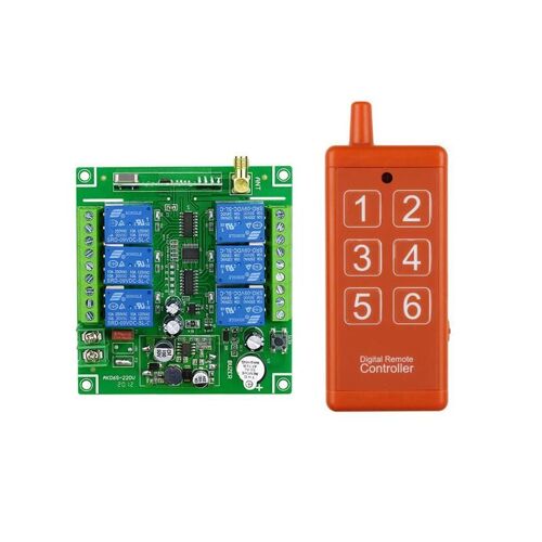 Commutateur universel de télécommande radio sans fil, relais RF 12V 24V 36V 4CH 10A, 433 mhz ou 315mhz industriel/agricole