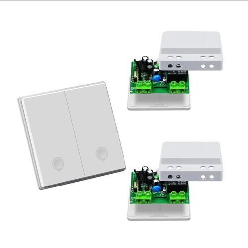 Interrupteur sans fil RF 433mhz, télécommande d'éclairage, AC110V 120V 220V, récepteur émetteur, câble auto-générateur, sans alimentation
